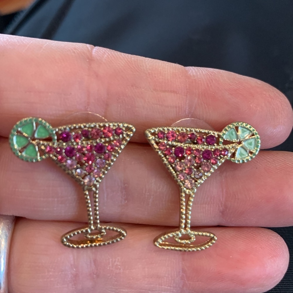 Sugarfix by Baublebar Happy New Year Splash of Cran Post Cosmopolitan Earrings - Picture 3 of 8